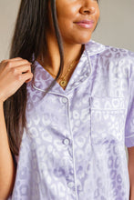 Load image into Gallery viewer, Jollina Short Satin Leopard PJ Set