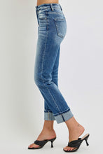 Load image into Gallery viewer, RISEN High Rise Crop Straight Roll Up Jeans