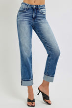 Load image into Gallery viewer, RISEN High Rise Crop Straight Roll Up Jeans