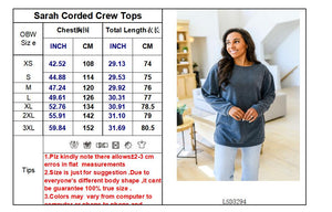 New Sarah Corded Crew-#7-Purple