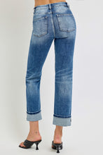 Load image into Gallery viewer, RISEN High Rise Crop Straight Roll Up Jeans