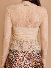 Load image into Gallery viewer, Lace Mock Neck Long Sleeve Top